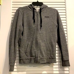 Victoria secret’s Pink, gray zip up hoodie